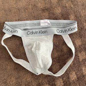 Calvin Klein mens medium athletic jock strap plus bonus used baskit small jock